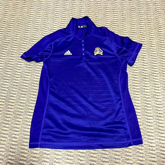 adidas Tops - Adidas Purple Stadium Coaches Polo w Jolly Roger
